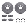 4312-46025 Geospec Brake Rotors with 3000-Series Ceramic Brake Pads & Hardware, 2004-2009 GM, Position: Rear - image 1