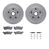 4312-47005 Geospec Brake Rotors with 3000-Series Ceramic Brake Pads & Hardware, 1969-1996 GM, Position: Front