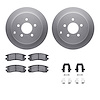 4312-47016 Geospec Brake Rotors with 3000-Series Ceramic Brake Pads & Hardware, 2001-2007 GM, Position: Rear - image 1