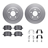 4312-47024 Geospec Brake Rotors with 3000-Series Ceramic Brake Pads & Hardware, 2004-2008 GM, Position: Front