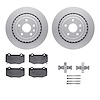 4312-47041 Geospec Brake Rotors with 3000-Series Ceramic Brake Pads & Hardware, Fits Select GM, Position: Rear - image 1