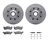 4312-48002 Geospec Brake Rotors with 3000-Series Ceramic Brake Pads & Hardware, 1971-1989 GM, Position: Front - image 1