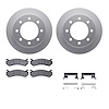4312-48020 Geospec Brake Rotors with 3000-Series Ceramic Brake Pads & Hardware, 1999-2013 GM, Position: Rear - image 1