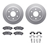 4312-48021 Geospec Brake Rotors with 3000-Series Ceramic Brake Pads & Hardware, 2003-2007 GM, Position: Rear - image 1