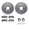 4312-52005 Geospec Brake Rotors with 3000-Series Ceramic Brake Pads & Hardware, 1992-2005 GM, Position: Rear - image 1