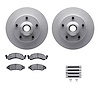 4312-54011 Geospec Brake Rotors with 3000-Series Ceramic Brake Pads & Hardware, 1986-1993 Ford/Lincoln/Mercury/Mazda, Position:  - image 1
