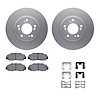 4312-58001 Geospec Brake Rotors with 3000-Series Ceramic Brake Pads & Hardware, 1991-1996 Acura/Honda, Position: Front - image 1