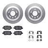 4312-58007 Geospec Brake Rotors with 3000-Series Ceramic Brake Pads & Hardware, 2005-2012 Acura/Honda, Position: Rear - image 1