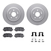 4312-58015 Geospec Brake Rotors with 3000-Series Ceramic Brake Pads & Hardware, 2015-2020 Acura/Honda, Position: Rear