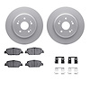 4312-58020 Geospec Brake Rotors with 3000-Series Ceramic Brake Pads & Hardware, Fits Select Acura/Honda, Position: Rear