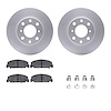 4312-59002 Geospec Brake Rotors with 3000-Series Ceramic Brake Pads & Hardware, 1988-1989 Acura/Honda, Position: Front - image 1