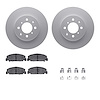 4312-59003 Geospec Brake Rotors with 3000-Series Ceramic Brake Pads & Hardware, 1994-1995 Acura/Honda, Position: Front - image 1