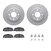 4312-59004 Geospec Brake Rotors with 3000-Series Ceramic Brake Pads & Hardware, 1990-2000 Acura/Honda, Position: Front - image 1