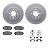 4312-59007 Geospec Brake Rotors with 3000-Series Ceramic Brake Pads & Hardware, 1990-1993 Acura/Honda, Position: Front - image 1