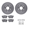 4312-59017 Geospec Brake Rotors with 3000-Series Ceramic Brake Pads & Hardware, 1997-2015 Acura/Honda, Position: Rear - image 1