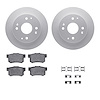 4312-59018 Geospec Brake Rotors with 3000-Series Ceramic Brake Pads & Hardware, 1998-2002 Acura/Honda, Position: Rear - image 1