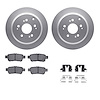 4312-59047 Geospec Brake Rotors with 3000-Series Ceramic Brake Pads & Hardware, 2005-2010 Acura/Honda, Position: Rear - image 1