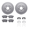 4312-59052 Geospec Brake Rotors with 3000-Series Ceramic Brake Pads & Hardware, 2008-2017 Acura/Honda, Position: Rear - image 1