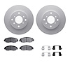 4312-59058 Geospec Brake Rotors with 3000-Series Ceramic Brake Pads & Hardware, 1998-2002 Acura/Honda, Position: Front