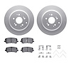 4312-59072 Geospec Brake Rotors with 3000-Series Ceramic Brake Pads & Hardware, 2007-2017 Acura/Honda, Position: Rear - image 1
