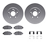 4312-59076 Geospec Brake Rotors with 3000-Series Ceramic Brake Pads & Hardware, 2016-2017 Acura/Honda, Position: Front - image 1