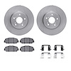 4312-59080 Geospec Brake Rotors with 3000-Series Ceramic Brake Pads & Hardware, Fits Select Acura/Honda, Position: Front