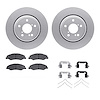 4312-59082 Geospec Brake Rotors with 3000-Series Ceramic Brake Pads & Hardware, Fits Select Acura/Honda, Position: Front
