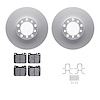 4312-63005 Geospec Brake Rotors with 3000-Series Ceramic Brake Pads & Hardware, 1979-1985 Mercedes-Benz, Position: Front - image 1