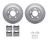 4312-63007 Geospec Brake Rotors with 3000-Series Ceramic Brake Pads & Hardware, 1984-1995 Mercedes-Benz, Position: Rear - image 1