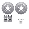 4312-63008 Geospec Brake Rotors with 3000-Series Ceramic Brake Pads & Hardware, 1984-1989 Mercedes-Benz, Position: Rear