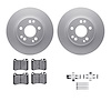 4312-63010 Geospec Brake Rotors with 3000-Series Ceramic Brake Pads & Hardware, 1986-1989 Mercedes-Benz, Position: Front - image 1