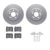 4312-63013 Geospec Brake Rotors with 3000-Series Ceramic Brake Pads & Hardware, 1990-1998 Mercedes-Benz, Position: Front