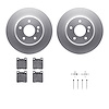 4312-63017 Geospec Brake Rotors with 3000-Series Ceramic Brake Pads & Hardware, 1994-2000 Mercedes-Benz, Position: Rear - image 1