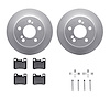 4312-63020 Geospec Brake Rotors with 3000-Series Ceramic Brake Pads & Hardware, 1986-1993 Mercedes-Benz, Position: Rear - image 1