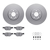 4312-63022 Geospec Brake Rotors with 3000-Series Ceramic Brake Pads & Hardware, 2000-2006 Multiple Makes/Models, Position: Front