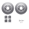 4312-63043 Geospec Brake Rotors with 3000-Series Ceramic Brake Pads & Hardware, 1996-2011 Mercedes-Benz, Position: Rear - image 1