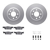 4312-63086 Geospec Brake Rotors with 3000-Series Ceramic Brake Pads & Hardware, 2016-2018 Smart, Position: Front