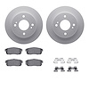4312-67031 Geospec Brake Rotors with 3000-Series Ceramic Brake Pads & Hardware, 2000-2006 Infiniti/Nissan, Position: Rear - image 1