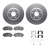 4312-67051 Geospec Brake Rotors with 3000-Series Ceramic Brake Pads & Hardware, 2009-2021 Infiniti/Nissan, Position: Front - image 1