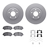 4312-67052 Geospec Brake Rotors with 3000-Series Ceramic Brake Pads & Hardware, 2008-2015 Infiniti/Nissan, Position: Front - image 1