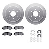 4312-67067 Geospec Brake Rotors with 3000-Series Ceramic Brake Pads & Hardware, Fits Select Infiniti/Nissan, Position: Rear - image 1