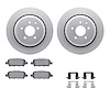 4312-68004 Geospec Brake Rotors with 3000-Series Ceramic Brake Pads & Hardware, 2007-2015 Infiniti/Nissan, Position: Rear - image 1
