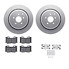 4312-68010 Geospec Brake Rotors with 3000-Series Ceramic Brake Pads & Hardware, Fits Select Infiniti/Nissan, Position: Rear - image 1