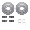 4312-72015 Geospec Brake Rotors with 3000-Series Ceramic Brake Pads & Hardware, 2005-2006 Kia/Hyundai/Genesis, Position: Front - image 1
