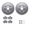 4312-73001 Geospec Brake Rotors with 3000-Series Ceramic Brake Pads & Hardware, 1996-1997 Audi/Volkswagen, Position: Rear - image 1