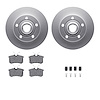 4312-73002 Geospec Brake Rotors with 3000-Series Ceramic Brake Pads & Hardware, 1997-2001 Audi/Volkswagen, Position: Rear - image 1