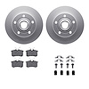 4312-73009 Geospec Brake Rotors with 3000-Series Ceramic Brake Pads & Hardware, 2000-2008 Audi/Volkswagen, Position: Rear - image 1