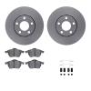 4312-73015 Geospec Brake Rotors with 3000-Series Ceramic Brake Pads & Hardware, 1996-1999 Audi/Volkswagen, Position: Front - image 1
