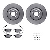 4312-73023 Geospec Brake Rotors with 3000-Series Ceramic Brake Pads & Hardware, 2005-2011 Audi/Volkswagen, Position: Front - image 1