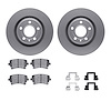 4312-73025 Geospec Brake Rotors with 3000-Series Ceramic Brake Pads & Hardware, 2004-2009 Audi/Volkswagen, Position: Rear - image 1
